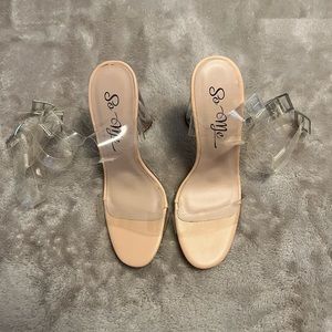Clear Heeled Sandals